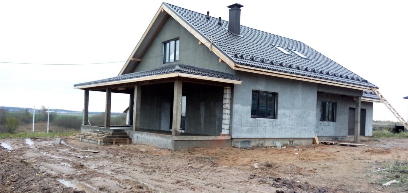 Дом из керамзитбетонных блоков