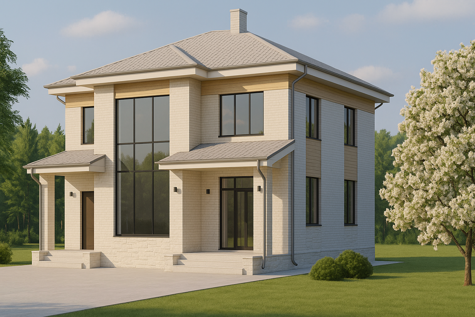 Фасад дома Горизонт